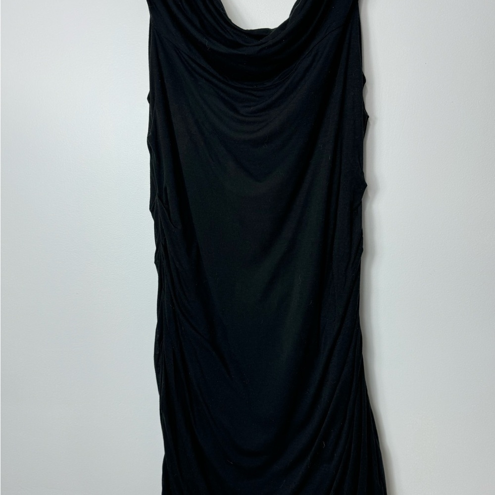 elie tahari black stretch knit dress size xl 1921